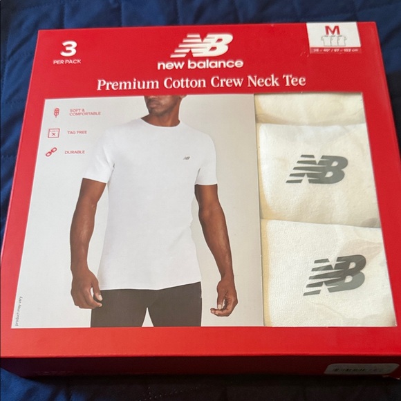 New Balance Other - New Balance White Crew Neck Tee 3-Pack. NWT